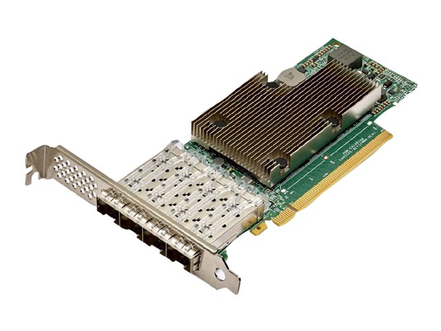 Broadcom BCM57504 - Network adapter - PCIe 4.0 x16 - 10Gb Ethernet / 25Gb Ethernet SFP28 x 4 - for Apollo 4200 Gen10, ProLiant DL345 Gen10, DL360 Gen10, DL365 Gen10, DL380 Gen10