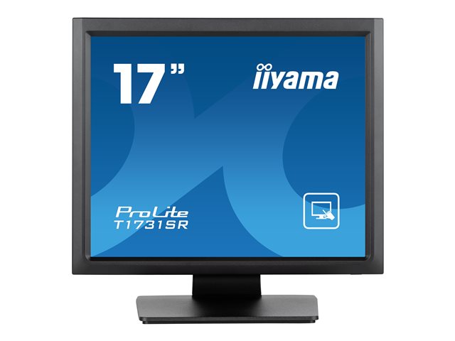 iiyama ProLite T1731SR-B1S - LED monitor - 17" - touchscreen - 1280 x 1024 - TN - 250 cd/m² - 1000:1 - 5 ms - HDMI, VGA, DisplayPort - speakers - black, matte