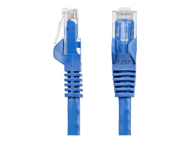 Startech 75ft CAT6 Ethernet Cable, 10 Gigabit Snagless RJ45 650MHz 100W PoE Patch Cord, CAT 6 10GbE UTP Network Cable w/Strain Relief, Blue, Wiring is UL Certified/TIA - Category 6 - 24AWG (N6PATCH75BL) - Patch cable - RJ-45 (M) to RJ-45 (M) - 22.9 m - UT
