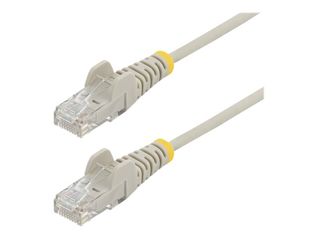 StarTech.com 1.5m Slim LSZH CAT6 Ethernet Cable, 10 Gigabit Snagless RJ45 100W PoE Patch Cord, CAT 6 10GbE UTP Network Cable w/Strain Relief, Grey, Fluke Tested/ETL, Low Smoke Zero Halogen - Category 6 - 28AWG (N6PAT150CMGRS) - patch cable - 1.5 m - grey