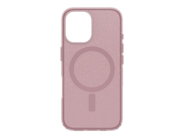 OtterBox Symmetry Series Clear - Back cover for mobile phone - MagSafe compatibility - polycarbonate, thermoplastic elastomer (TPE) - foxberry (pink) - for Apple iPhone 16