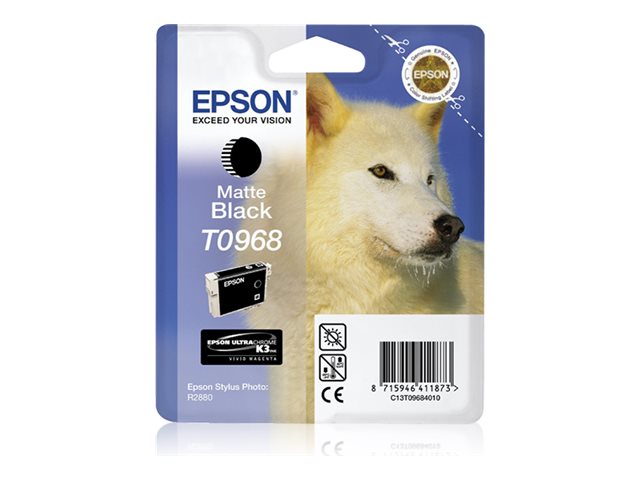 Epson T0968 - 11.4 ml - matte black - original - blister - ink cartridge - for Stylus Photo R2880