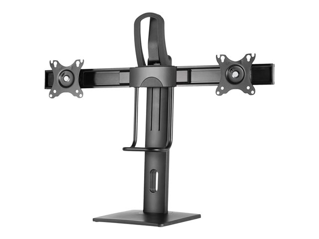 Tripp Lite Safe-IT Precision-Placement Desktop Mount with Antimicrobial Tape for 17" to 27" Displays stand - full-motion - for 2 TV / monitors - black