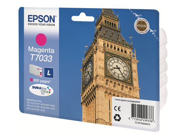 Epson T7033 - L size - magenta - original - ink cartridge