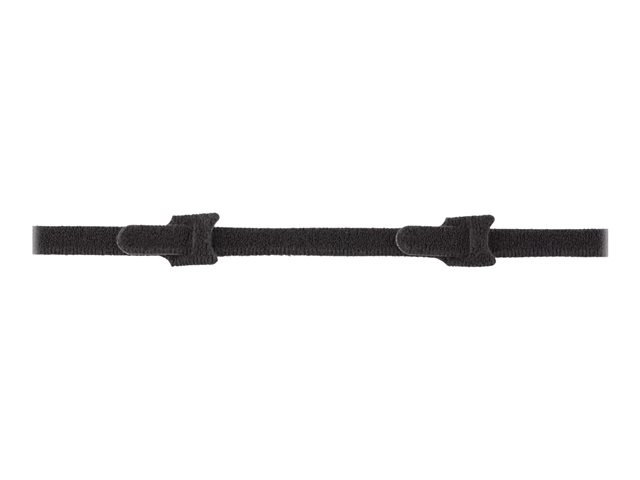 Startech 6in Hook and Loop Cable Ties, 50 Pack, Black, Reusable Cable Straps, Adjustable and Flexible, Cord Organizer Tie/Wraps for Professional Cable Management - Wire Loop Ties (B506I-HOOK-LOOP-TIES) - Cable tie - hook and loop - 15 m - black (pack of 5