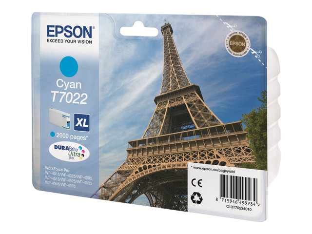 Epson T7022 - XL size - cyan - original - ink cartridge