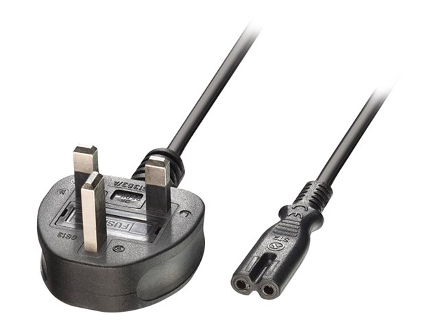 1M MAINS POWER CABLE UK 3 PIN PLUG TO IEC C7