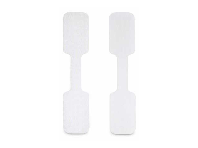 Startech 3.5in (9cm) Cable Labels, 100 Pack White, Cable/Cord Tags (CABLE-TAG-HLWH) - Cable identification labels - hook-to-hook fastener, write-on - 9 cm - white (pack of 100)