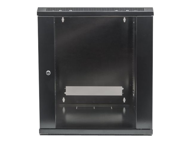 Intellinet Network Cabinet, Wall Mount (Standard), 9U, Usable Depth 410mm/Width 510mm, Black, Flatpack, Max 60kg, Metal & Glass Door, Back Panel, Removeable Sides, Suitable also for use on desk or floor, 19",Parts for wall install (eg screws/rawl plugs) n
