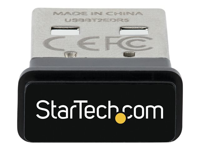 StarTech.com USB Bluetooth 5.0 Adapter, USB Bluetooth Dongle Receiver for PC/Computer/Laptop/Keyboard/Mouse/Headsets, Range 33ft/10m, EDR (USBA-BLUETOOTH-V5-C2) - network adapter - USB