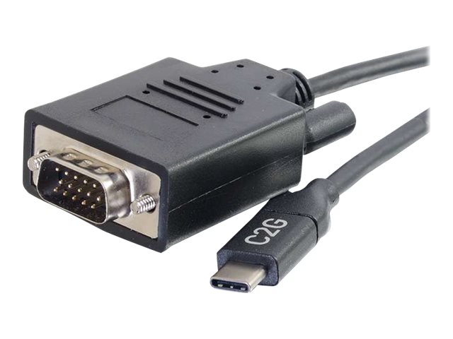 C2G 0.9m (3ft) USB C to VGA Adapter Cable - Video Adapter - Black - external video adapter - black