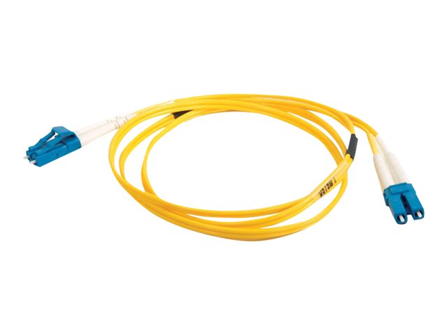 C2G LC-LC 9/125 OS1 Duplex Singlemode PVC Fiber Optic Cable (LSZH) - Patch cable - LC single-mode (M) to LC single-mode (M) - 5 m - 5 m - fibre optic - duplex - 9 / 125 micron - OS1 - halogen-free - yellow