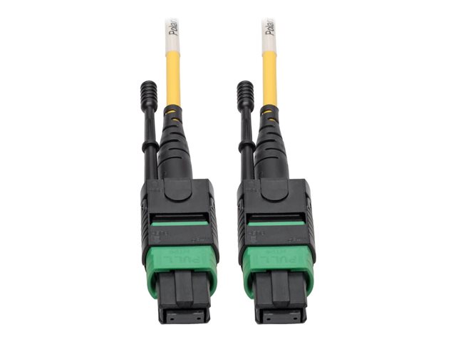 Eaton Tripp Lite Series MTP/MPO (APC) Singlemode Patch Cable (F/F), 12 Fiber, 40/100 GbE, QSFP+ 40GBASE-PLR4, Plenum, Push/Pull Tab, Yellow, 2 m (6.6 ft.) - patch cable - 2 m - yellow