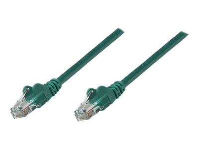 Intellinet Network Patch Cable, Cat6, 2m, Green, Copper, U/UTP, PVC, RJ45, Gold Plated Contacts, Snagless, Booted, Lifetime Warranty, Polybag - patch cable - 2 m - green