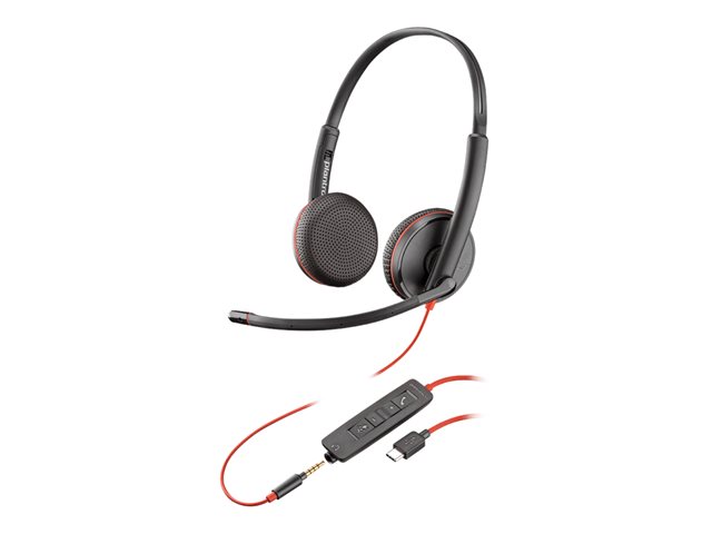 Poly Blackwire C3225 - headset - 3.5 mm jack, USB-C