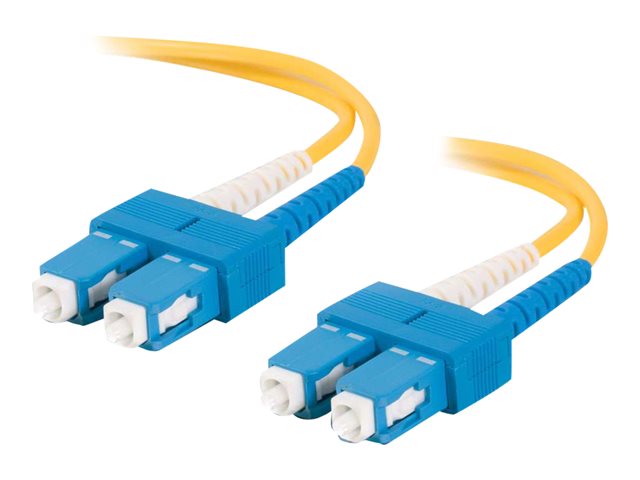 C2G SC-SC 9/125 OS1 Duplex Singlemode PVC Fiber Optic Cable (LSZH) - patch cable - 5 m - yellow