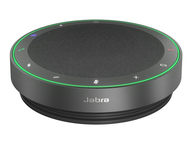 Jabra Speak2 75 UC - Speakerphone hands-free - Bluetooth - wireless - USB-A, USB-C - dark grey - Certified for Zoom Rooms, Zoom Certified, Alcatel-Lucent Certified, Avaya Certified, Cisco Webex Certified, Unify Certified, MFi Certified, Google Meet Certif