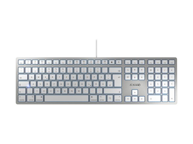 CHERRY KC 6000 SLIM FOR MAC - Keyboard - USB - UK - key switch: CHERRY SX - silver