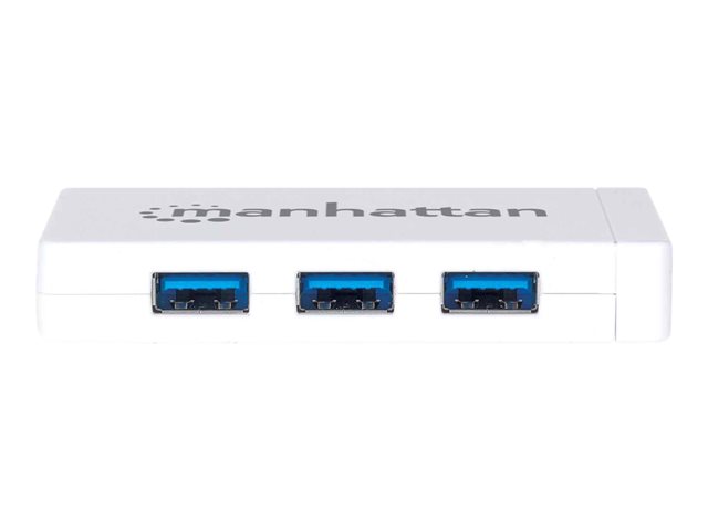 USB-A 3-PORT HUB/NETWORK- USB 3.0 GIGABIT BUS POWER WHITE