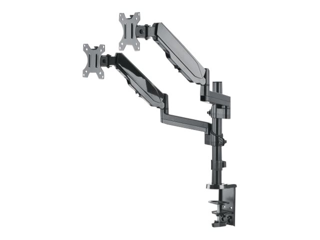 TV/MONITOR DESK MOUNT GAS DUAL- FULL MOTION 27IN CLAMP/GROMMET