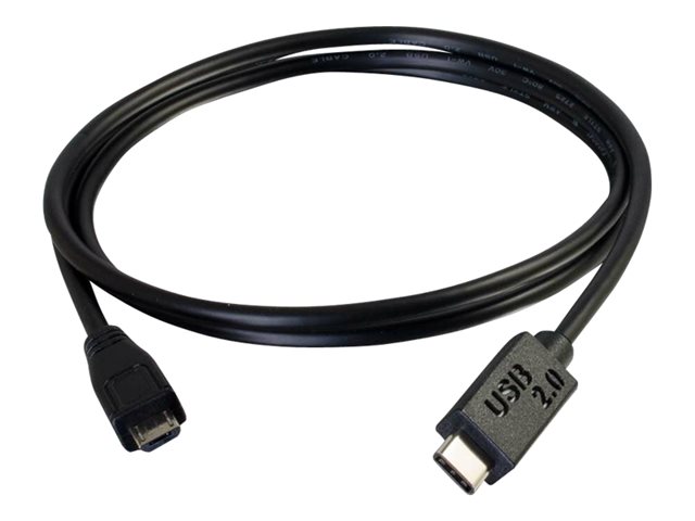 C2G 1m USB 2.0 USB Type C to USB Micro B Cable M/M - USB C Cable Black - USB-C cable - Micro-USB Type B to 24 pin USB-C - 1 m