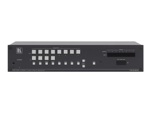 Kramer VP-4X8AK 4x8 Computer Graphics Video & Stereo Audio Matrix Switcher - monitor/audio switch - rack-mountable