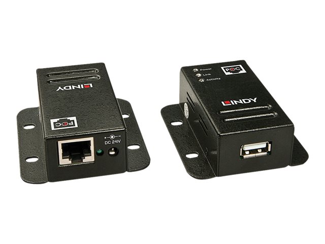 LINDY USB 2.0 Cat.5 Extender With Power Over - USB extender - USB 2.0