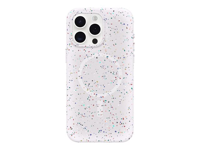 OtterBox Core Series - Back cover for mobile phone - MagSafe compatibility - REGRIND silicone, synthetic rubber - sprinkles (white) - for Apple iPhone 15 Pro Max