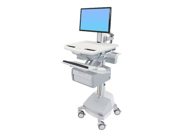 STYLEVIEW CART WITH LCD PIVOT, SLA POWERED, TALL DRAWER, UK, IRL, HKG, MYS, SNG