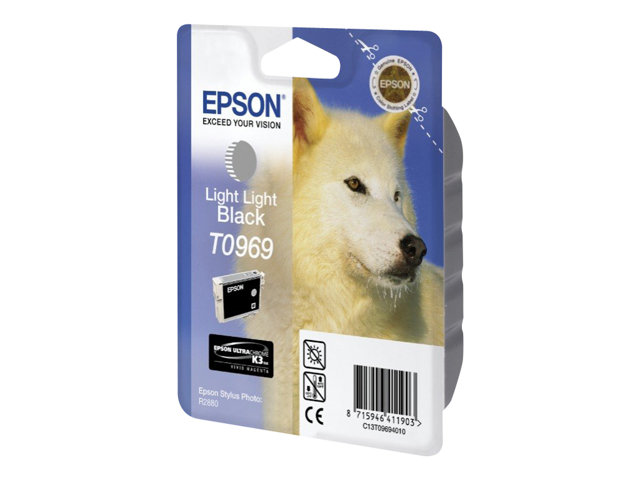 Epson Ink Cartridges, T0969, Husky, Singlepack Light Black