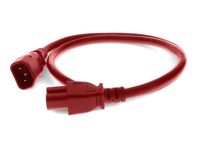 AddOn - Power cable - IEC 60320 C14 to IEC 60320 C15 - 100-250 V - 10 A - 2.1 m - red