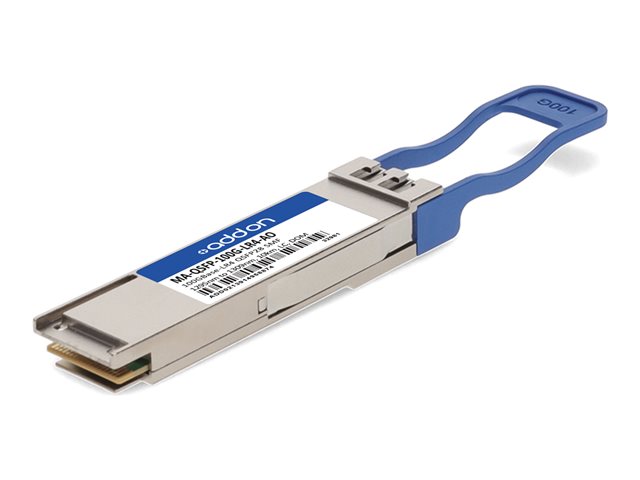 AddOn - QSFP28 transceiver module (equivalent to: Cisco Meraki MA-QSFP-100G-LR4) - 100GbE - 100GBase-LR4 - LC single-mode - up to 10 km - 1295-1309 nm - TAA Compliant