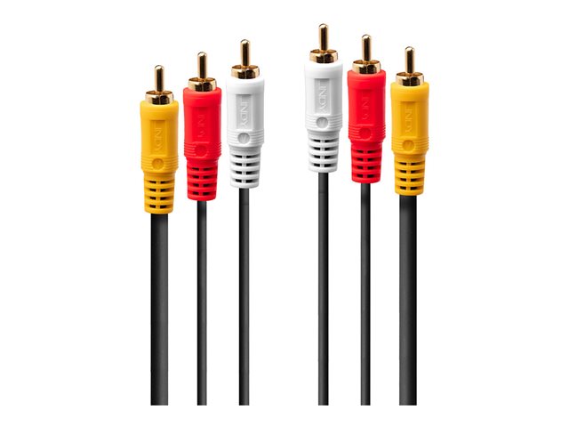 1M PREMIUM AV CABLE 3XPHONO MALE TO 3XPHONO MALE