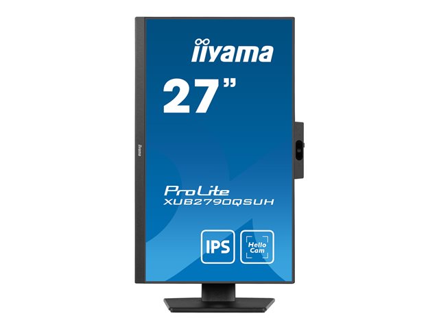 iiyama ProLite XUB2790QSUH-B1 - LED monitor - 27" - 2560 x 1440 QHD @ 100 Hz - IPS - 250 cd/m² - 1300:1 - 0.4 ms - HDMI, DisplayPort, USB-C - speakers - matte black