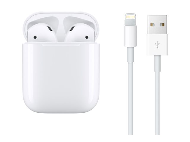 Apple AirPods with Charging Case - 2nd generation - true wireless earphones with mic - ear-bud - Bluetooth