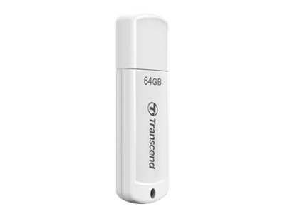 Transcend JetFlash 370 - USB flash drive - 64 GB - USB 2.0 - white