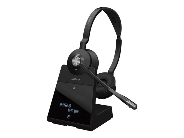 Jabra Engage 75 SE Stereo (Low Power) - Headset - on-ear - DECT / Bluetooth - wireless - NFC - Zoom Certified, Google Meet Certified, Amazon Chime Certified, Certified for Microsoft Teams Open Office, Works With Chromebook Certified, UC certified