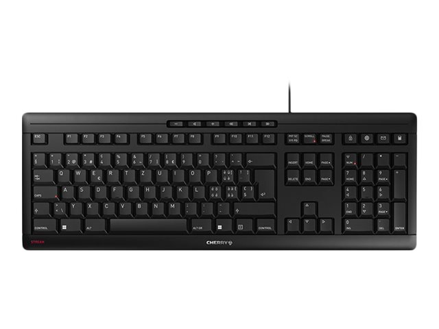 CHERRY STREAM KEYBOARD SWISS BLACK