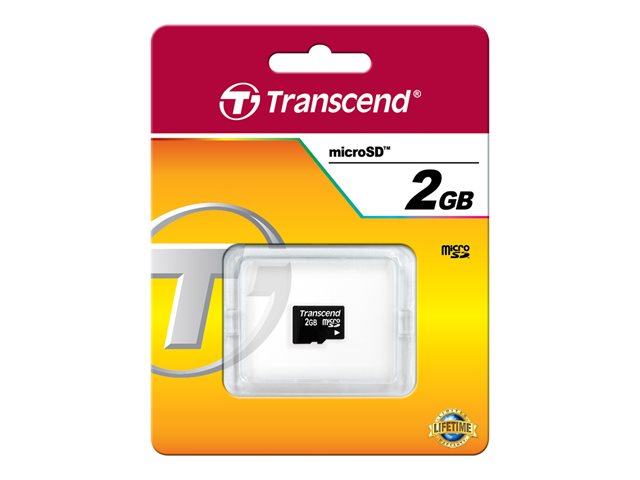 Transcend - flash memory card - 2 GB - microSD