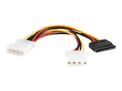 StarTech.com 6in LP4 to LP4 SATA Power Y Cable Adapter - Power splitter - 4 pin internal power (M) to 4 pin internal power, SATA power (F) - 5.9 in - PYO1LP4SATA - power splitter - 15 cm