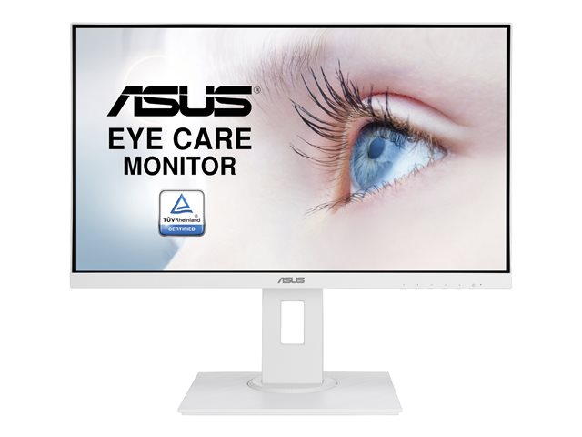 ASUS VA24DQLB-W - LED monitor - 23.8" - 1920 x 1080 Full HD (1080p) @ 75 Hz - IPS - 250 cd/m� - 1000:1 - 5 ms - HDMI, VGA, DisplayPort - speakers - white