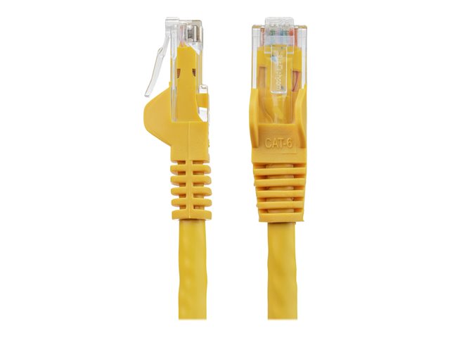 Startech 75ft CAT6 Ethernet Cable, 10 Gigabit Snagless RJ45 650MHz 100W PoE Patch Cord, CAT 6 10GbE UTP Network Cable w/Strain Relief, Yellow, Wiring is UL Certified/TIA - Category 6 - 24AWG (N6PATCH75YL) - Patch cable - RJ-45 (M) to RJ-45 (M) - 22.9 m - 