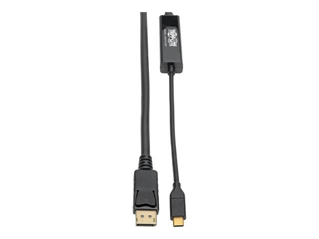 Eaton Tripp Lite Series USB 3.1 Gen 1 USB C to DisplayPort 4K Adapter Cable (M/M), Thunderbolt 3 Compatible, 3840 x 2160 (4K x 2K) @ 60Hz, 10ft 10' USB Type C to DP, USB-C, USB Type-C - external video adapter - black