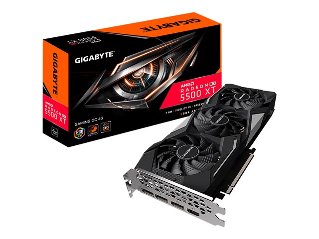 Gigabyte Radeon RX 5500 XT GAMING OC 4G - OC Edition - graphics card - Radeon RX 5500 XT - 4 GB GDDR6 - PCIe 4.0 x16 - HDMI, 3 x DisplayPort