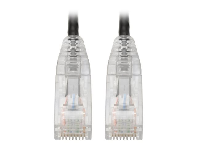 Eaton Tripp Lite Series Cat6 Gigabit Snagless Slim UTP Ethernet Cable (RJ45 M/M), PoE, Black, 6-in. (15.24 cm) - patch cable - 15.2 cm - black