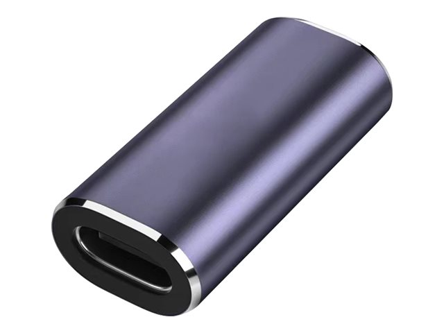 USB C adaptor - joins two USBC cables together - 20 gbps - 100 w power - 8k 60 hz - USBC (f) to USBC (f) - black