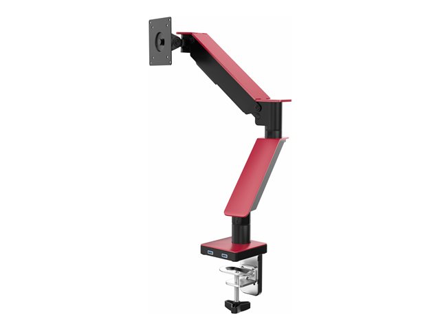 SINGLE MONITOR ARM W/ USB PORTS RED