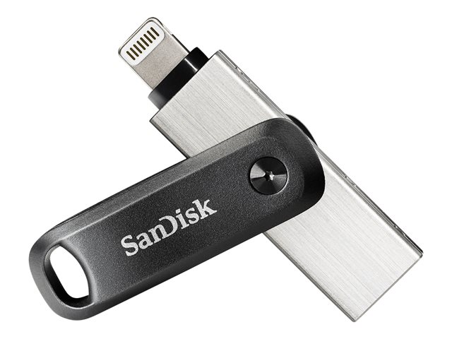 SanDisk iXpand Go - USB flash drive - 64 GB - USB 3.0 / Lightning - for Apple iPad/iPhone (Lightning)