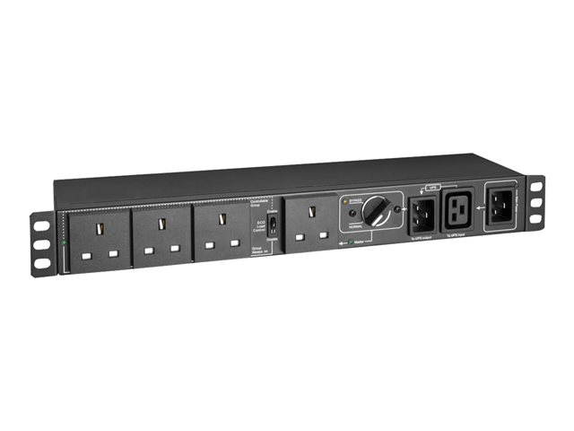 Tripp Lite 230V 13A Single-Phase Hot-Swap PDU with Manual Bypass - 4 BS1363 Outlets, C20 & BS1363 Inputs, Rack/Wall - power distribution unit - 3.1 kW