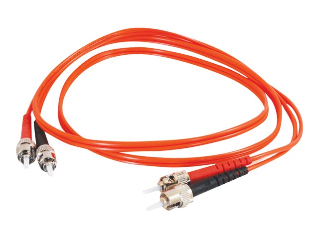 C2G ST-ST 62.5/125 OM1 Duplex Multimode PVC Fiber Optic Cable (LSZH) - Patch cable - ST multi-mode (M) to ST multi-mode (M) - 15 m - 15 m - fibre optic - duplex - 62.5 / 125 micron - OM1 - halogen-free - orange